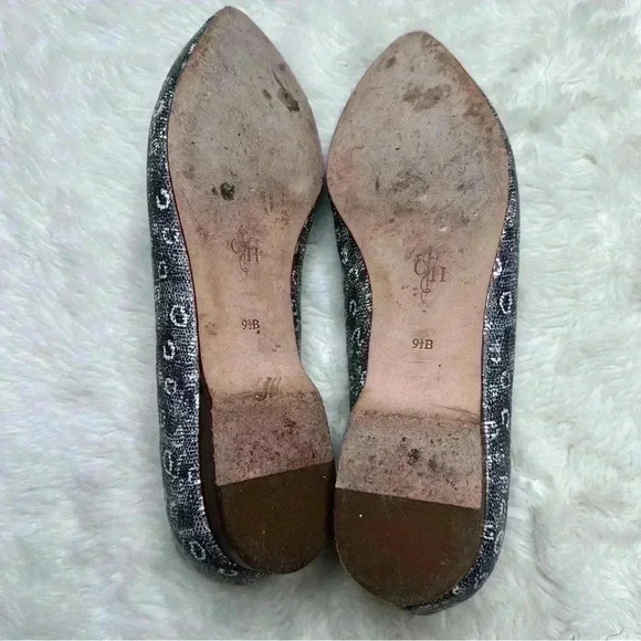 Cole Haan  Flats Pointed Toe Lizard Print Black & White Size 9.5B - Picture 8 of 14